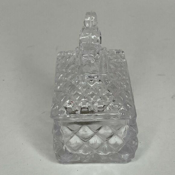 Vintage Stylesetters 24% Lead Crystal Bird Topped Miniature Trinket Box 3 1/2” - Picture 5 of 8